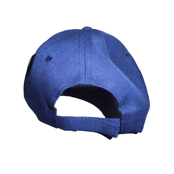 Tennessee TN Ball Cap, Solid Navy Blue, Orange Embroidery, Strapback Trucker Hat - Picture 3 of 4